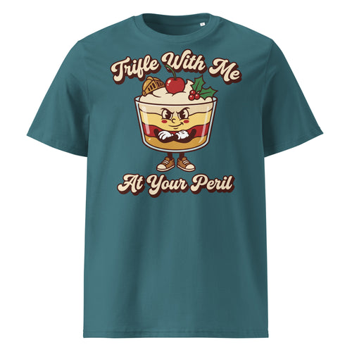 Trifle With Me At Your Peril Christmas T-Shirt (Pastels) - Ricki Robin