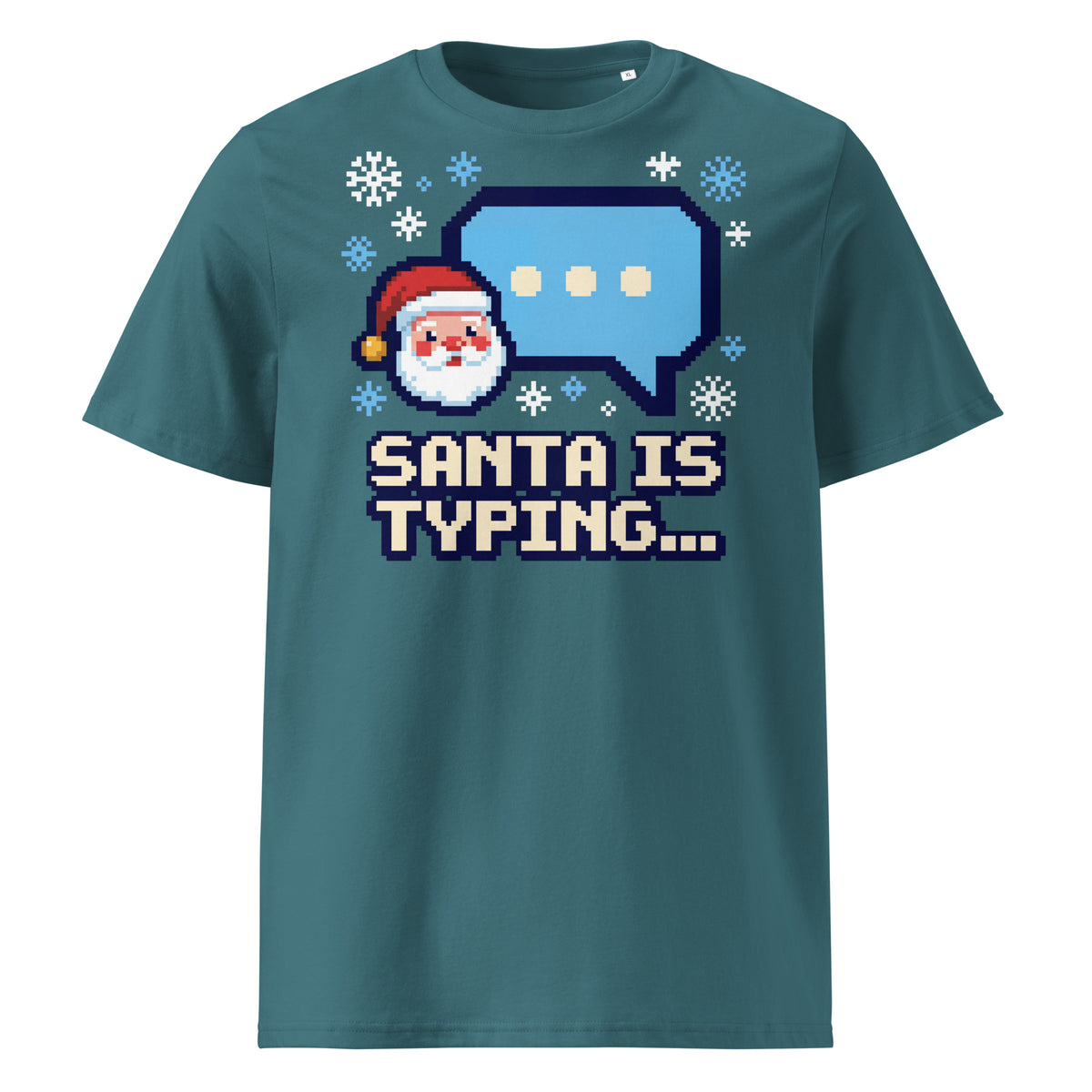 Santa Is Typing... Christmas T-Shirt (Pastels) - Ricki Robin