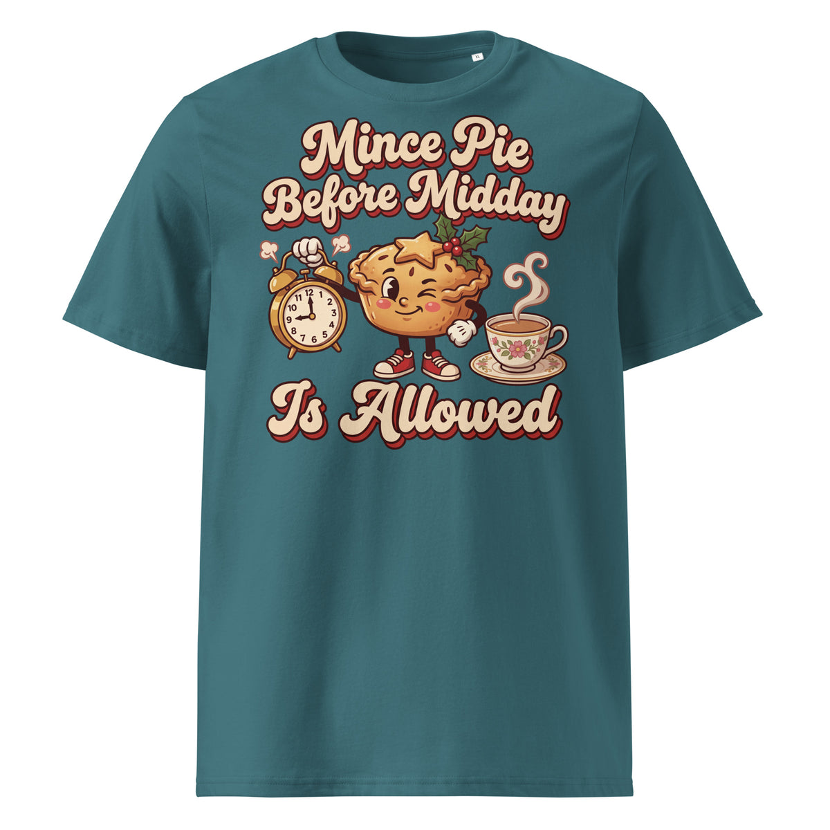 Mince Pie Before Midday Is Allowed Christmas T-Shirt (Pastels) - Ricki Robin