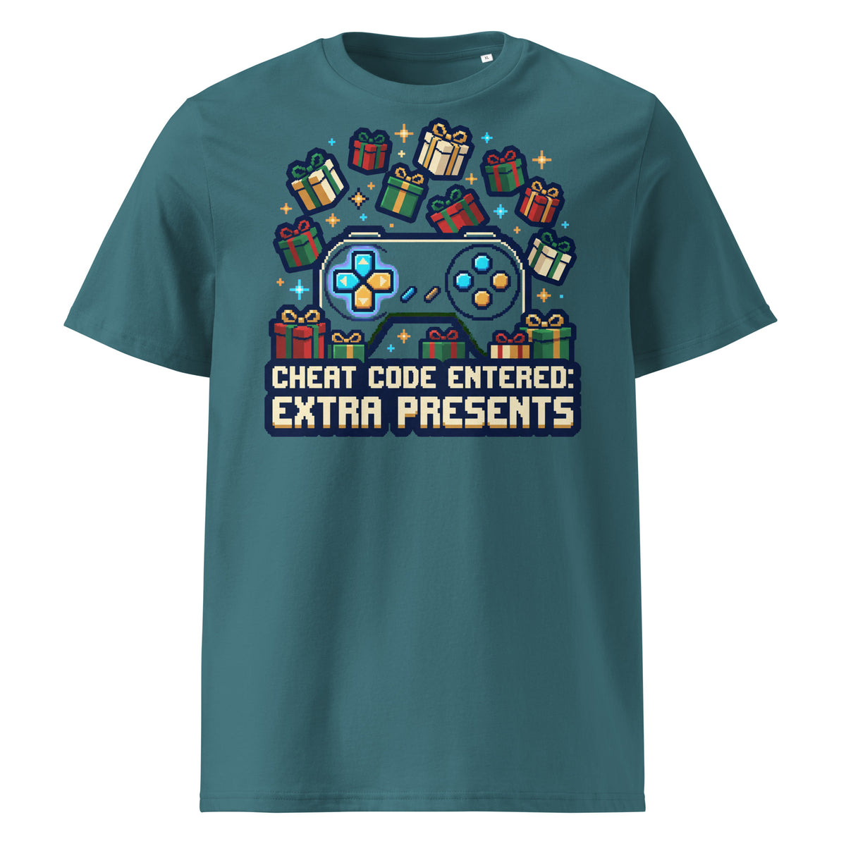Cheat Code: Extra Presents Christmas T-Shirt (Pastels) - Ricki Robin