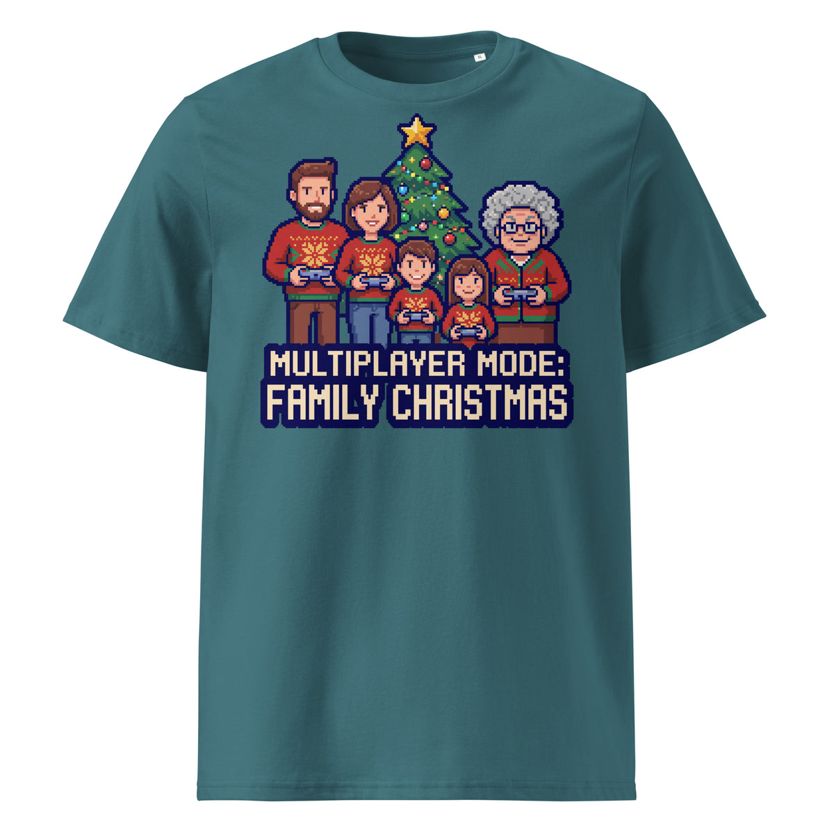 Multiplayer Mode: Family Christmas T-Shirt (Pastels) - Ricki Robin