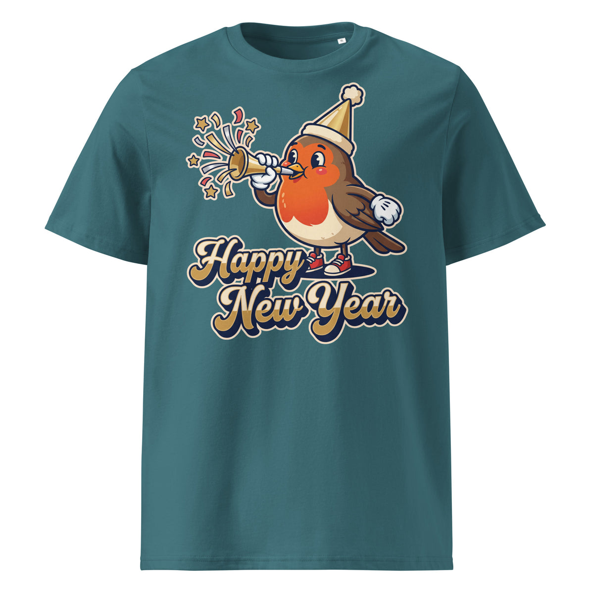 Happy New Year Robin T-Shirt (Pastels) - Ricki Robin