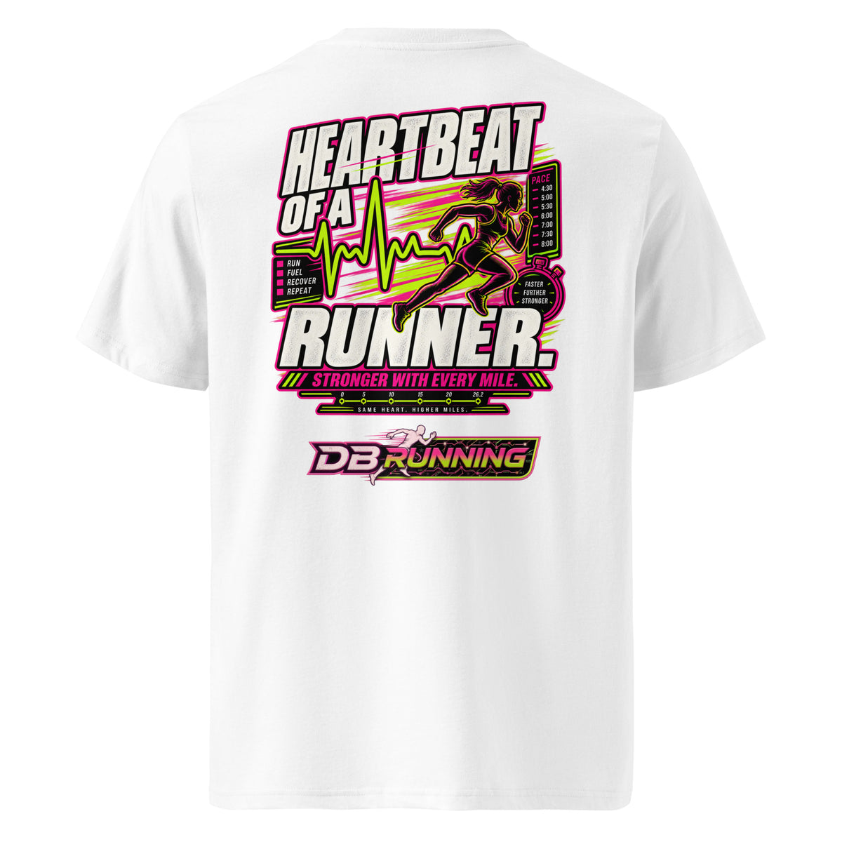 Heartbeat of a Runner Female - T-Shirt - DB Running