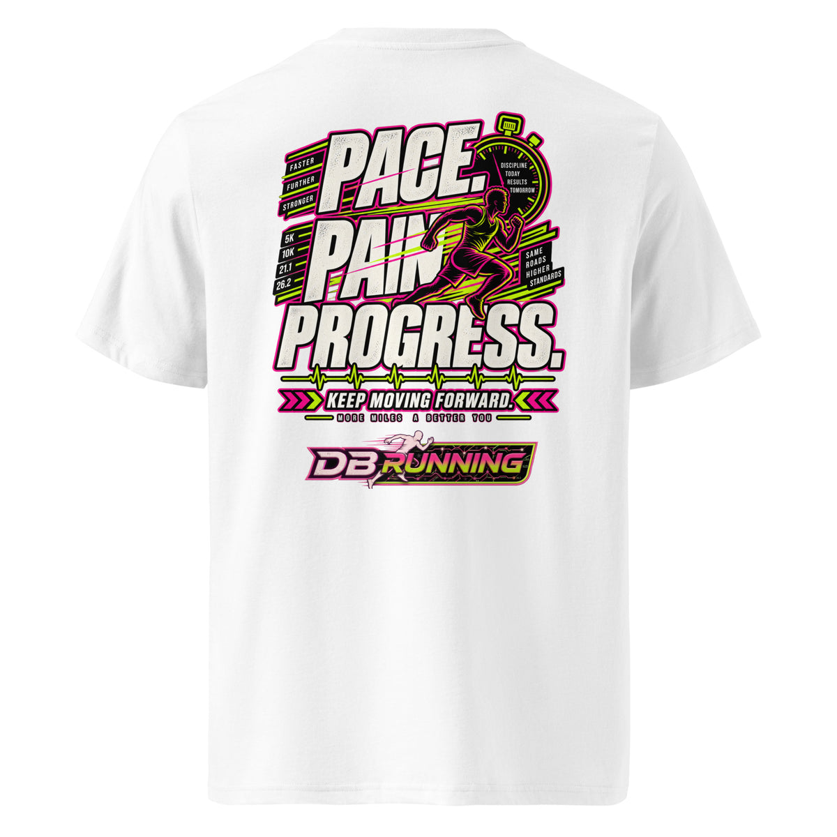 Pace. Pain. Progress Male - T-Shirt - DB Running