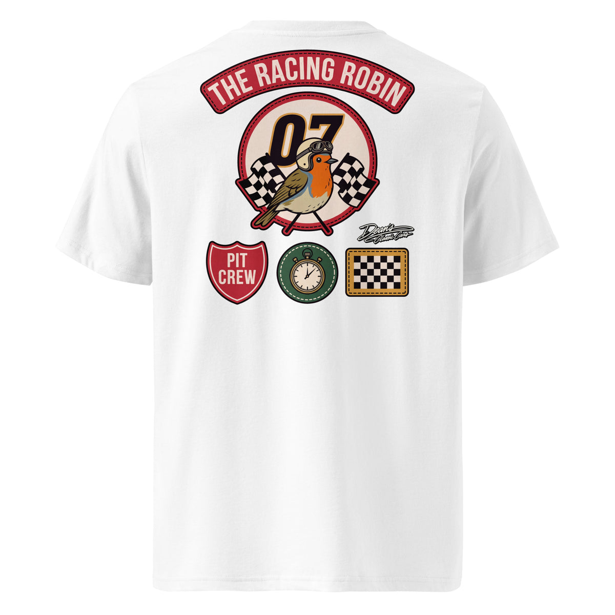 Racing Robin Pit Crew T-Shirt - Dean's Classic Cars