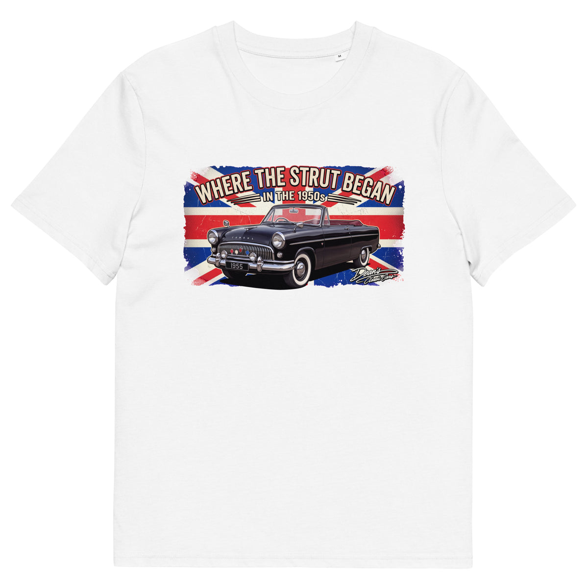 Consul Convertible Strut Pioneer T-Shirt - Dean's Classic Cars