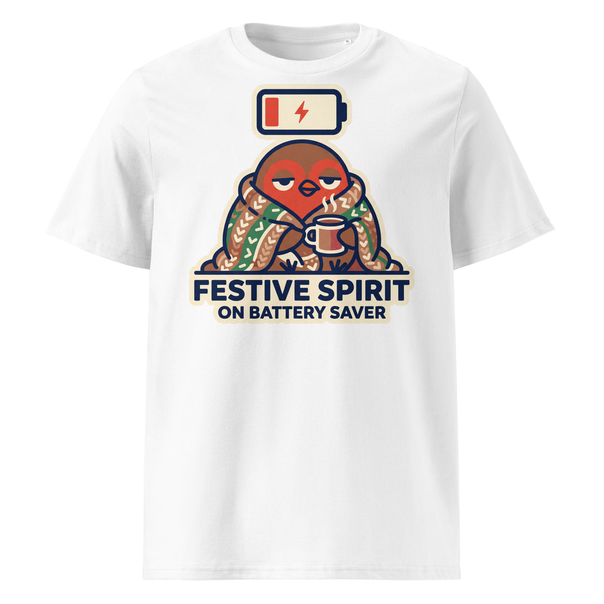 Festive Spirit On Battery Saver Christmas T-Shirt - Ricki Robin