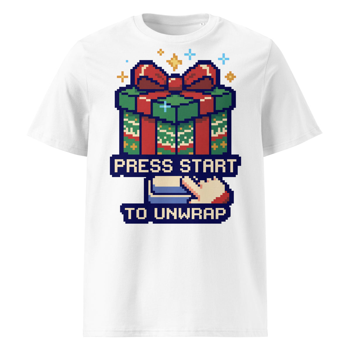 Press Start To Unwrap Christmas T-Shirt - Ricki Robin