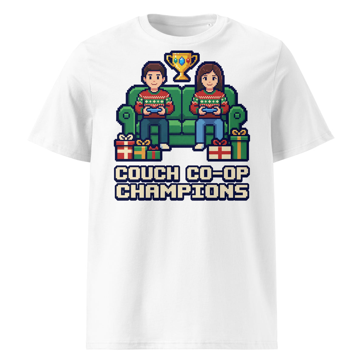 Couch Co-op Champions Christmas T-Shirt - Ricki Robin