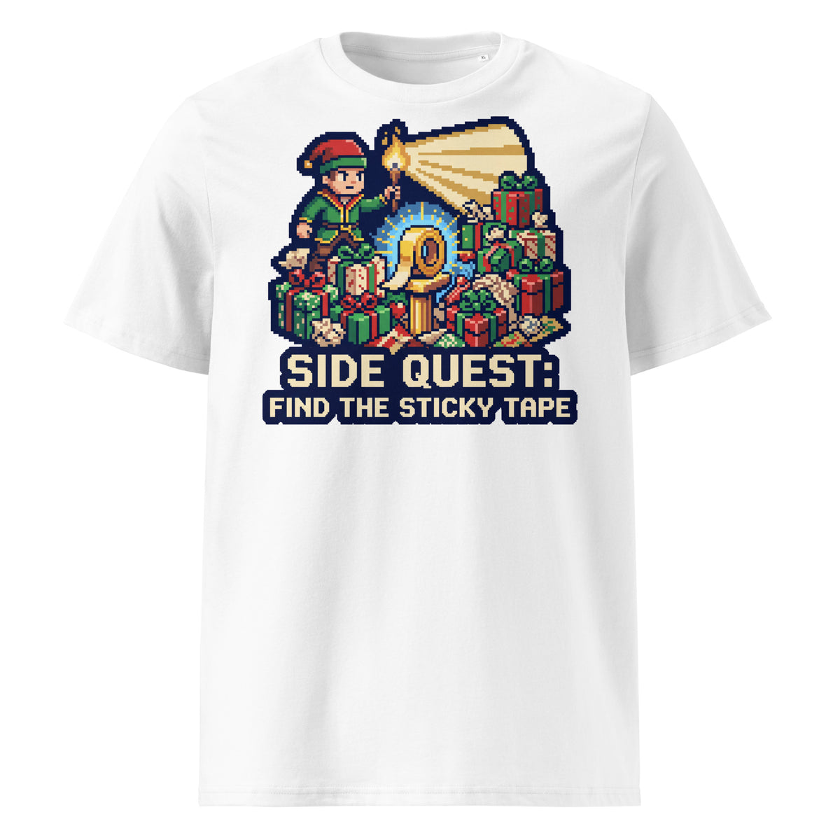 Side Quest: Find The Sticky Tape Christmas T-Shirt - Ricki Robin