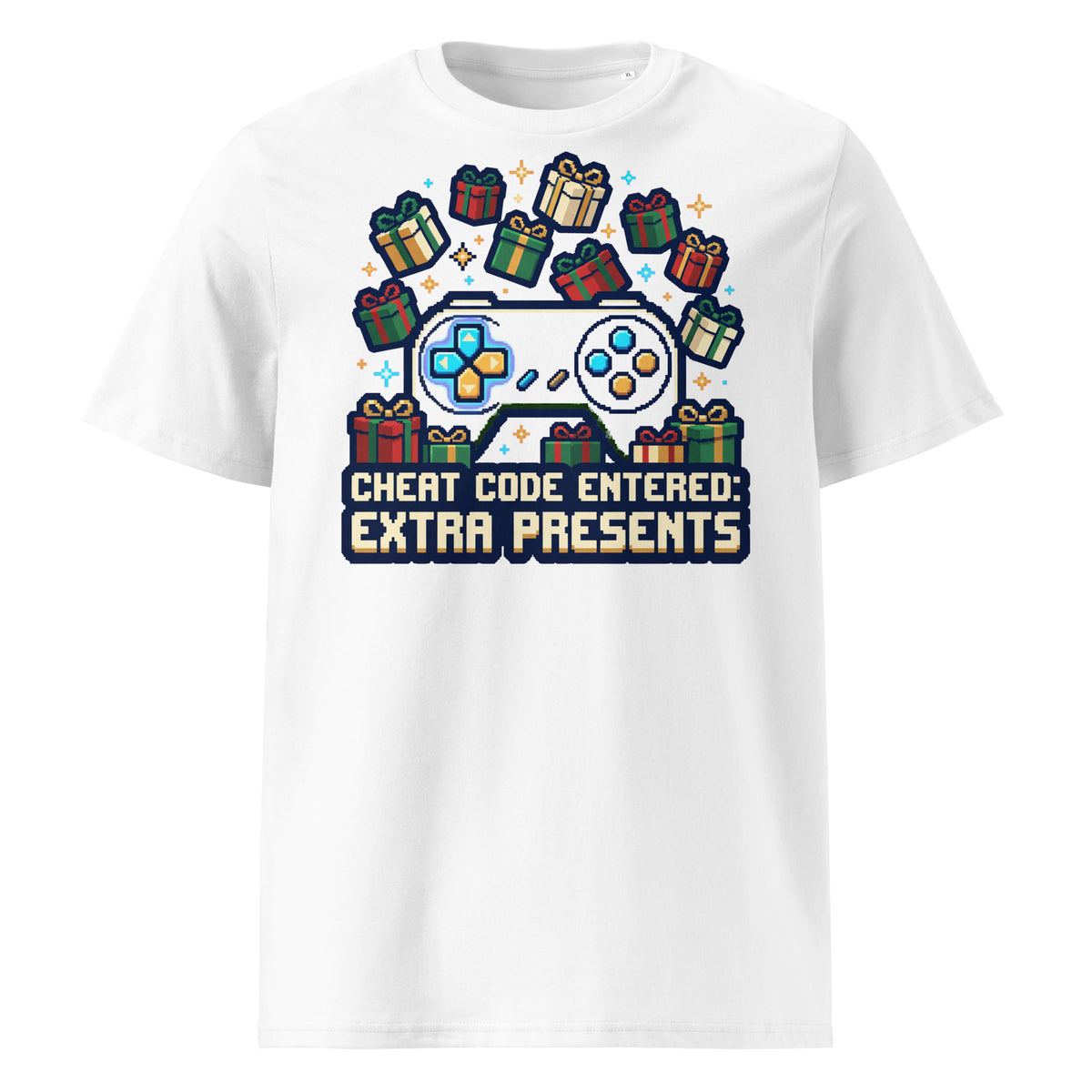 Cheat Code: Extra Presents Christmas T-Shirt - Ricki Robin