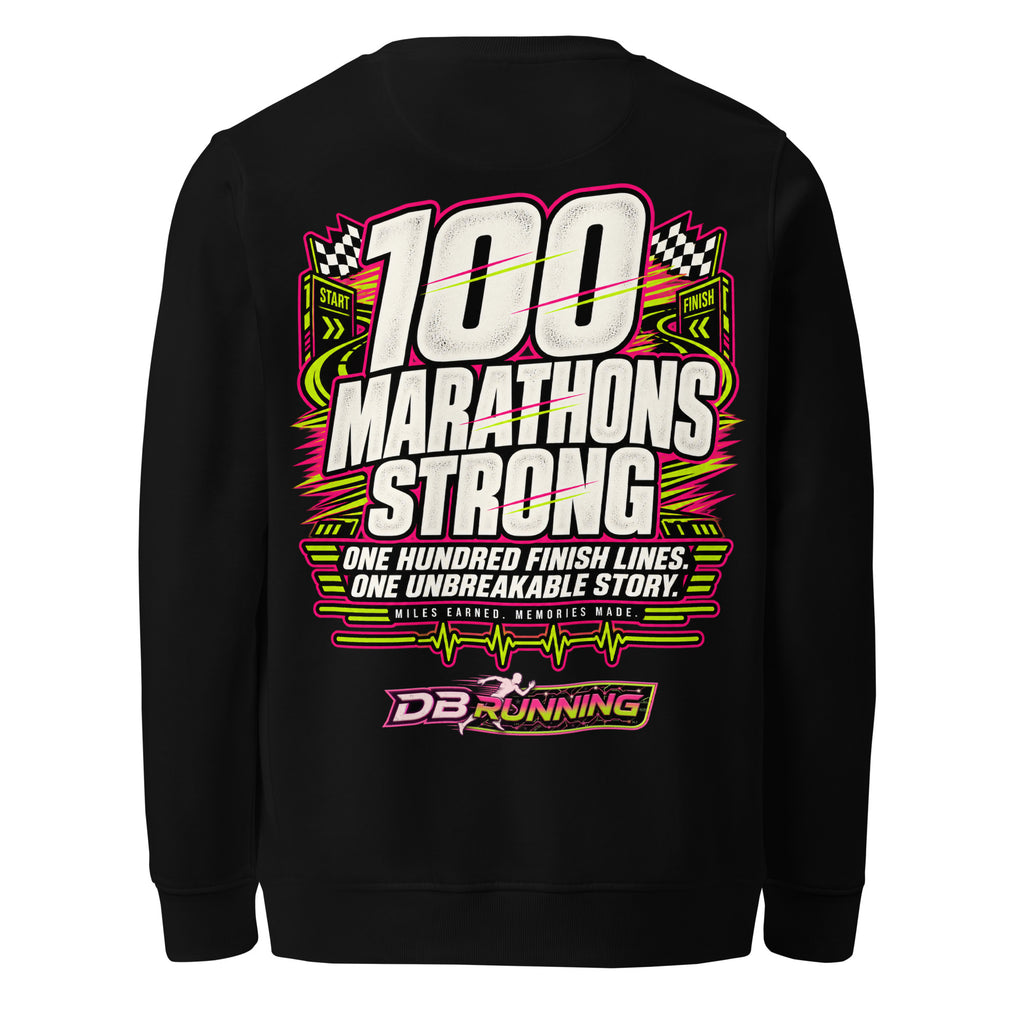 100 Marathons Strong - Mid-Weight Sweatshirt - DB Running