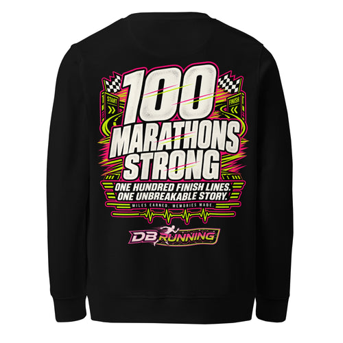 100 Marathons Strong - Mid-Weight Sweatshirt - DB Running