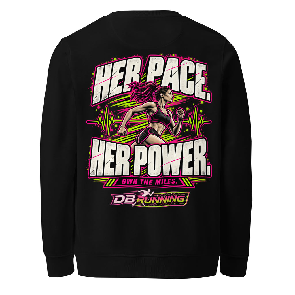 Her Pace. Her Power. - Mid-Weight Sweatshirt - DB Running