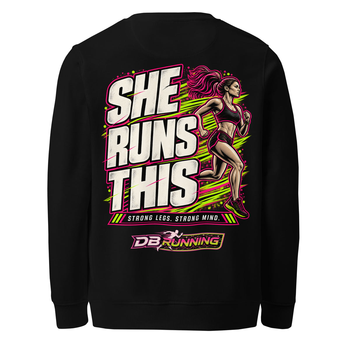 She Runs This - Mid-Weight Sweatshirt - DB Running