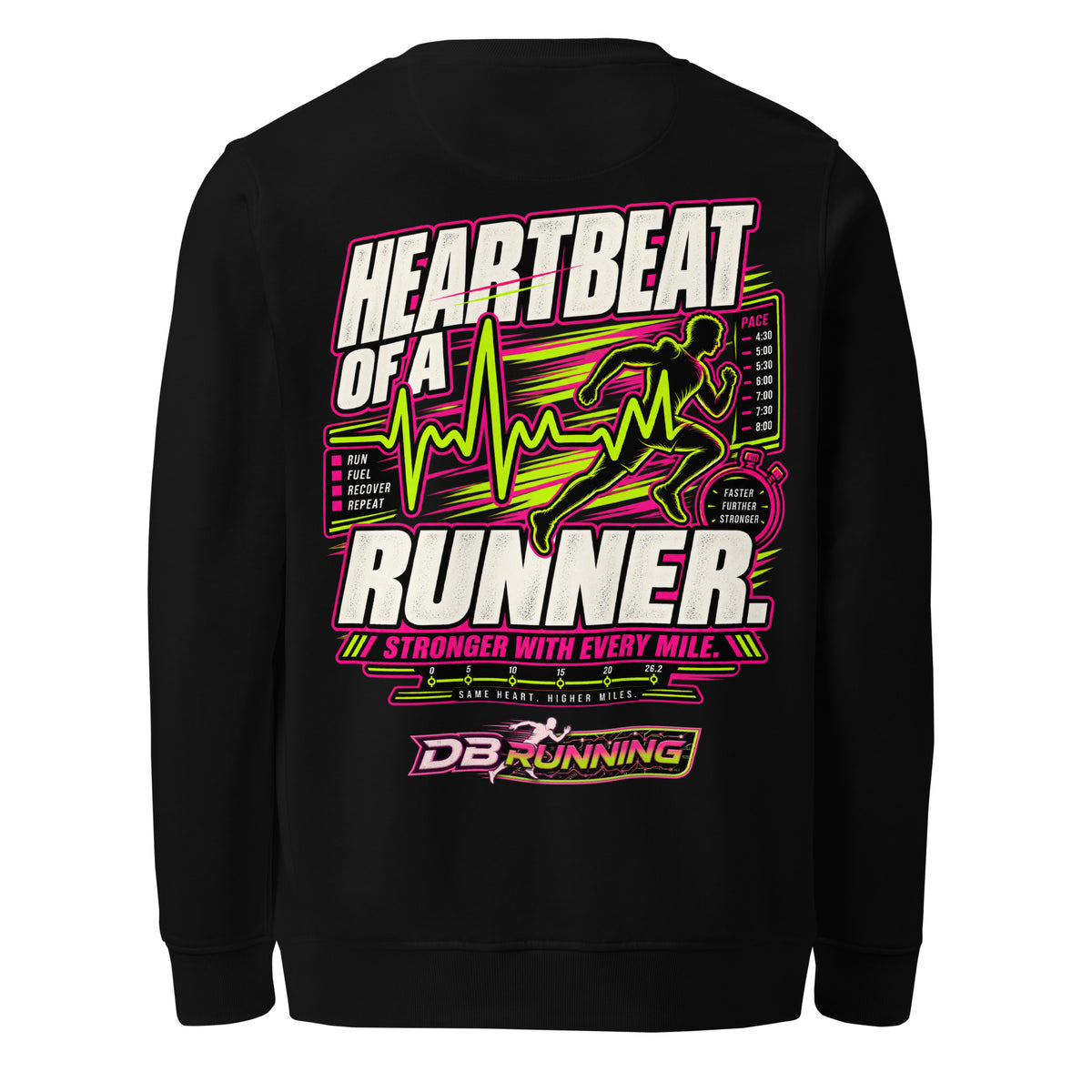 Heartbeat of a Runner Male - Mid-Weight Sweatshirt - DB Running