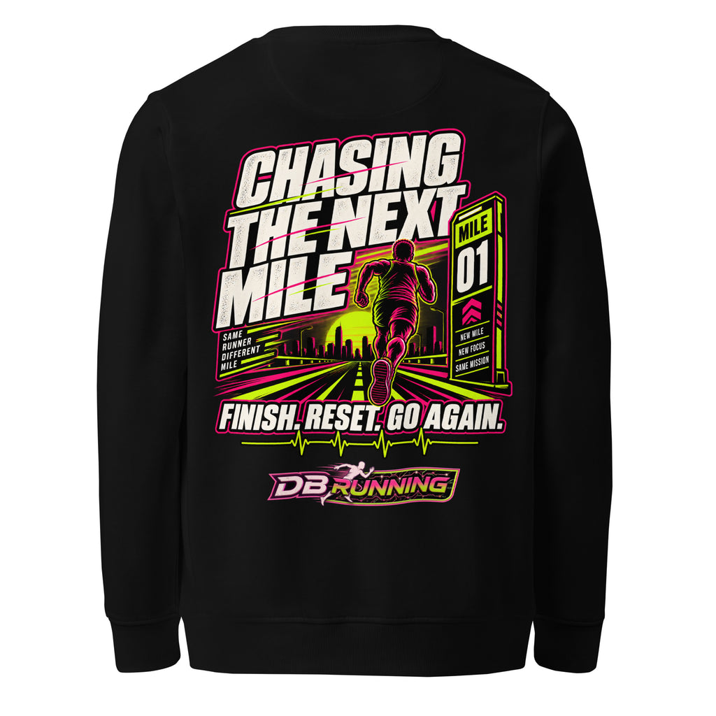 Chasing the Next Mile Male - Mid-Weight Sweatshirt - DB Running