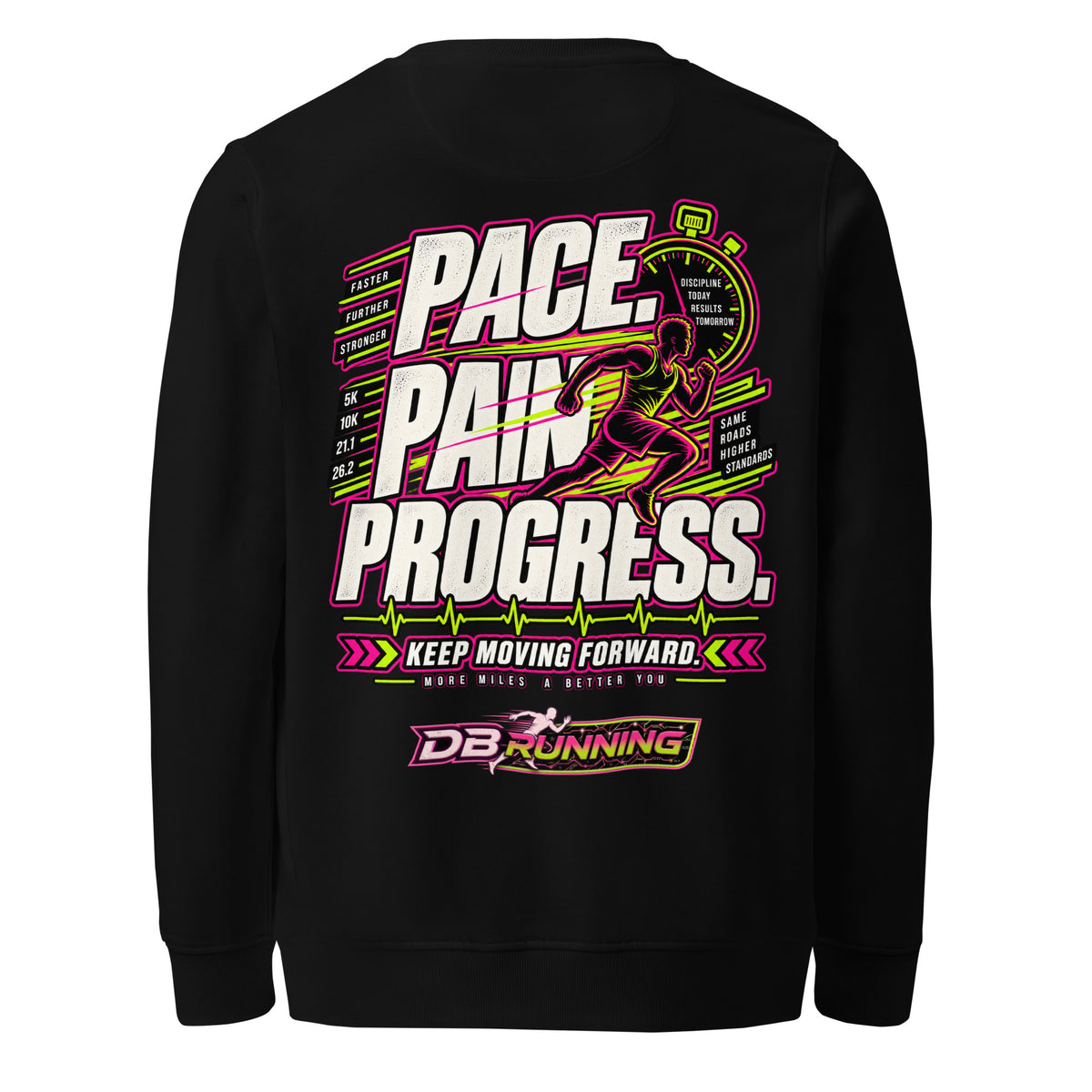 Pace. Pain. Progress Male - Mid-Weight Sweatshirt - DB Running