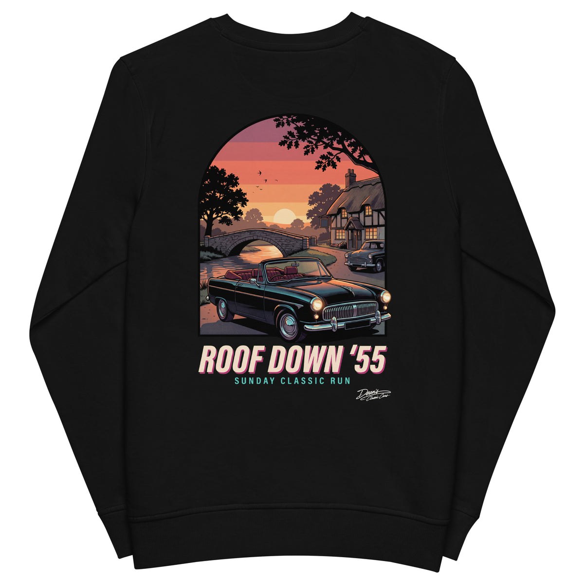 Consul Convertible Roof Down Mid-Weight Sweatshirt - Dean's Classic Cars