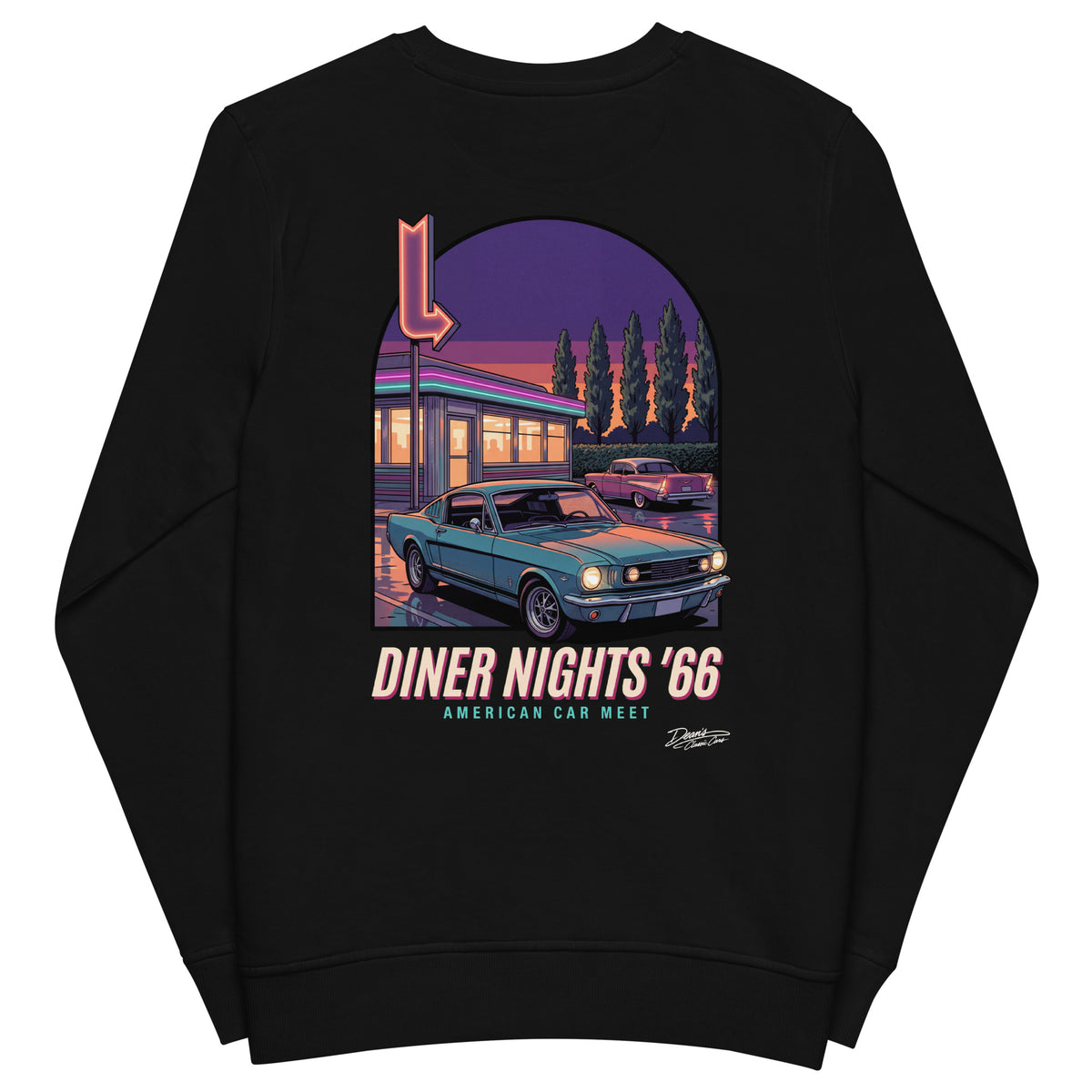 Mustang GT Diner Nights Mid-Weight Sweatshirt - Dean's Classic Cars