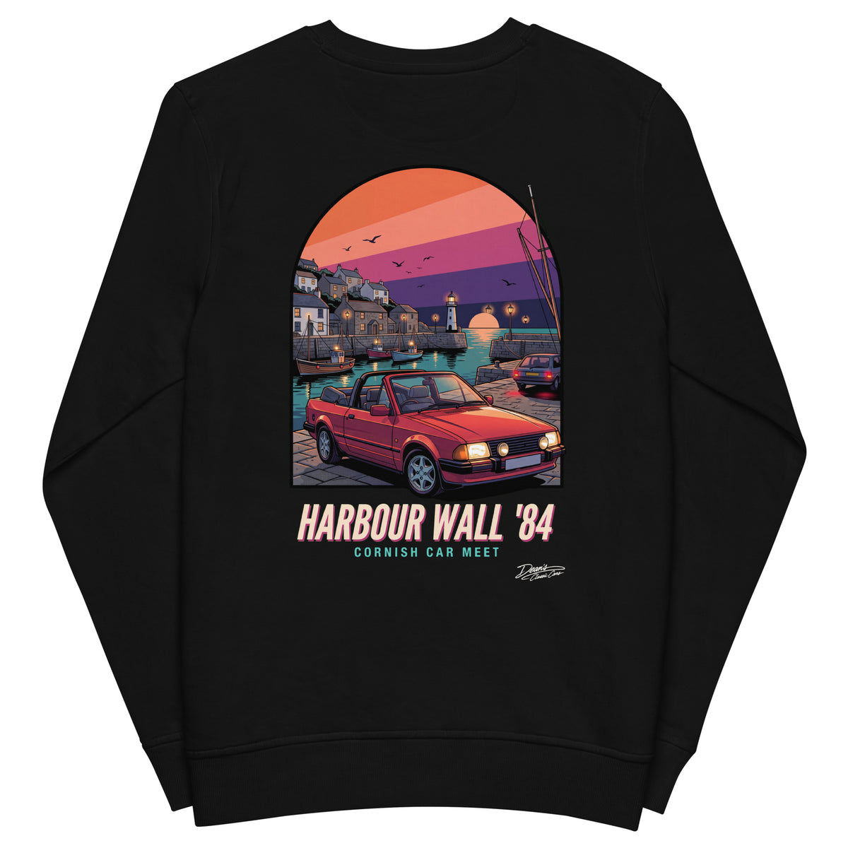 XR3i Cabriolet Harbour Wall Mid-Weight Sweatshirt - Dean's Classic Cars