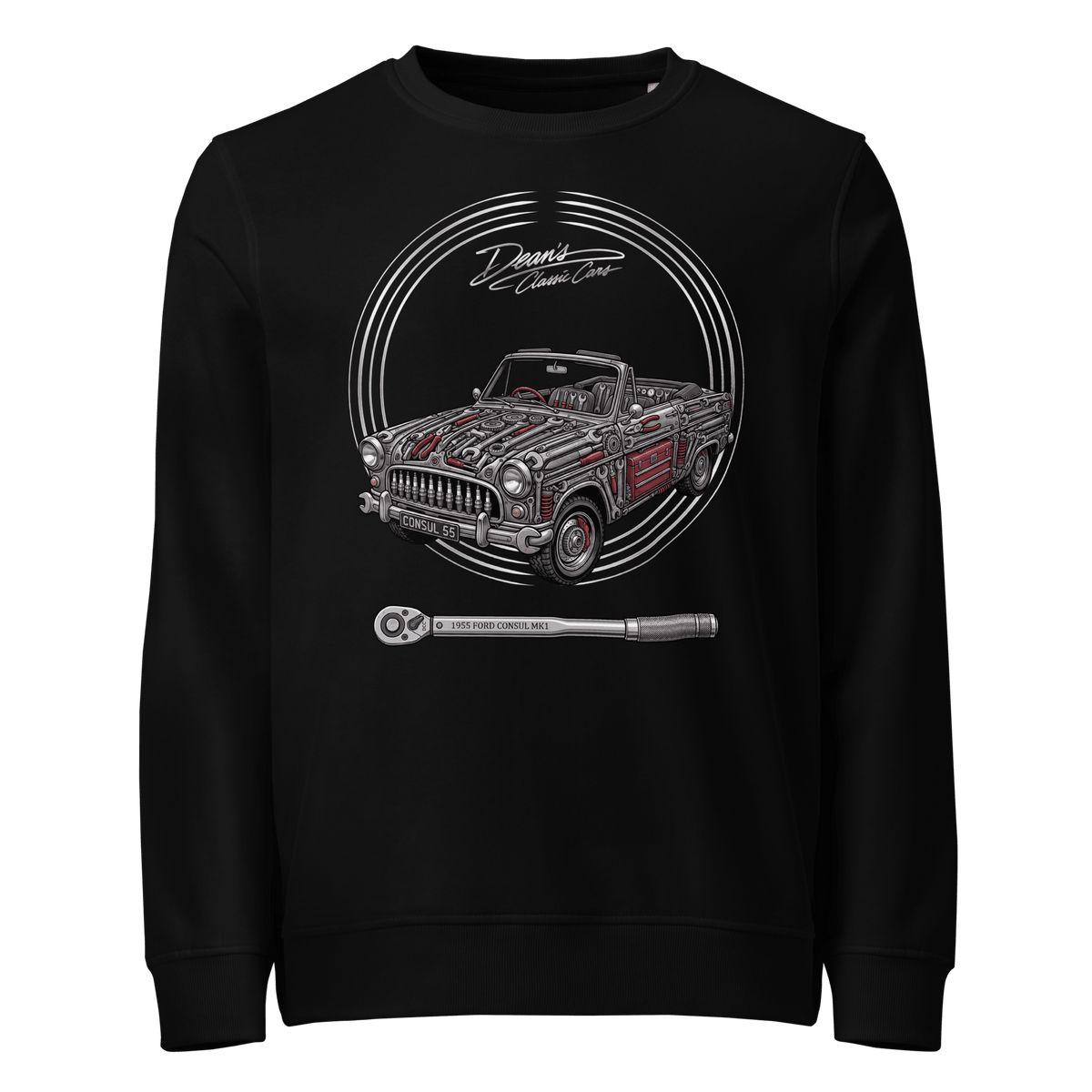 Consul Convertible Chrome Forged Mid-Weight Sweatshirt - Dean's Classic Cars