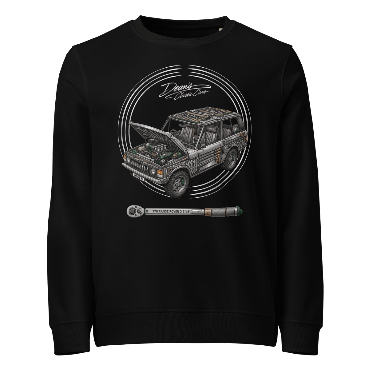 Range Rover Roof Rack Mid-Weight Sweatshirt - Dean's Classic Cars