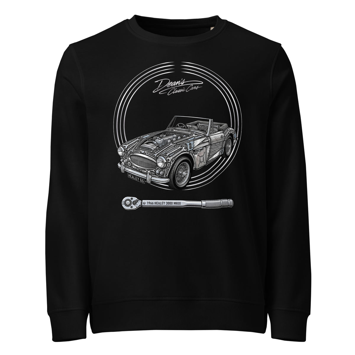 3000 MkIII Wire Spoke Mid-Weight Sweatshirt - Dean's Classic Cars