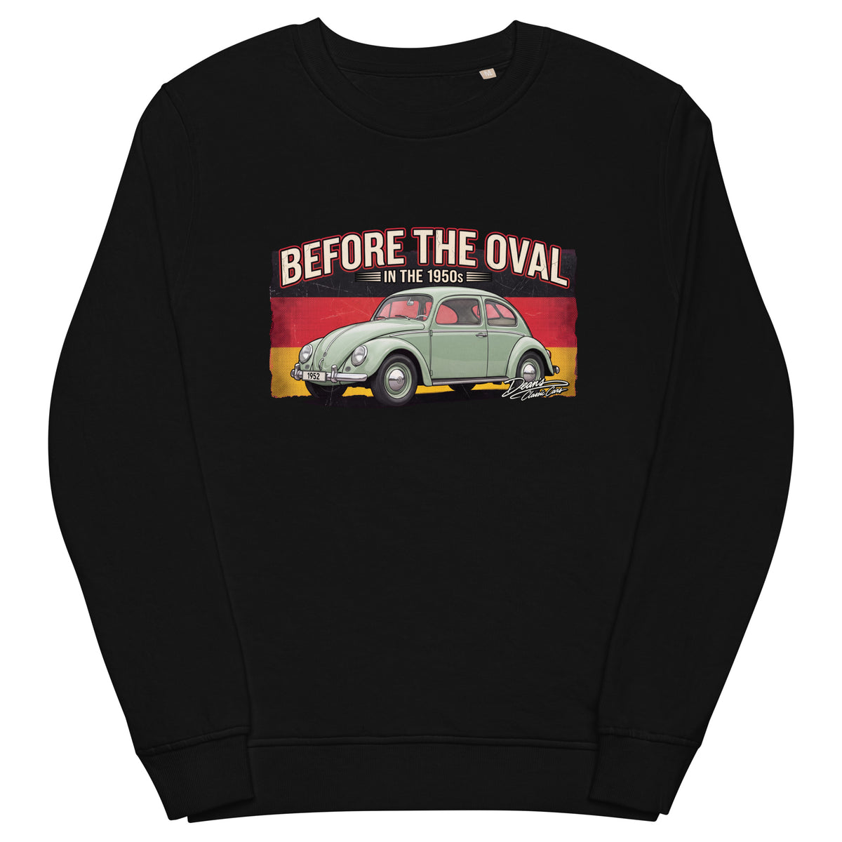 Beetle Split Pastel Green Mid-Weight Sweatshirt - Dean's Classic Cars