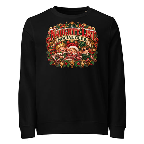 The Naughty List Social Club Christmas Mid-Weight Sweatshirt - Ricki Robin