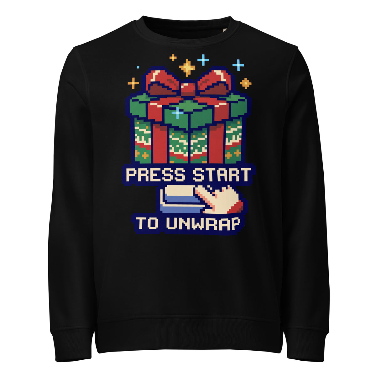 Press Start To Unwrap Christmas Mid-Weight Sweatshirt - Ricki Robin