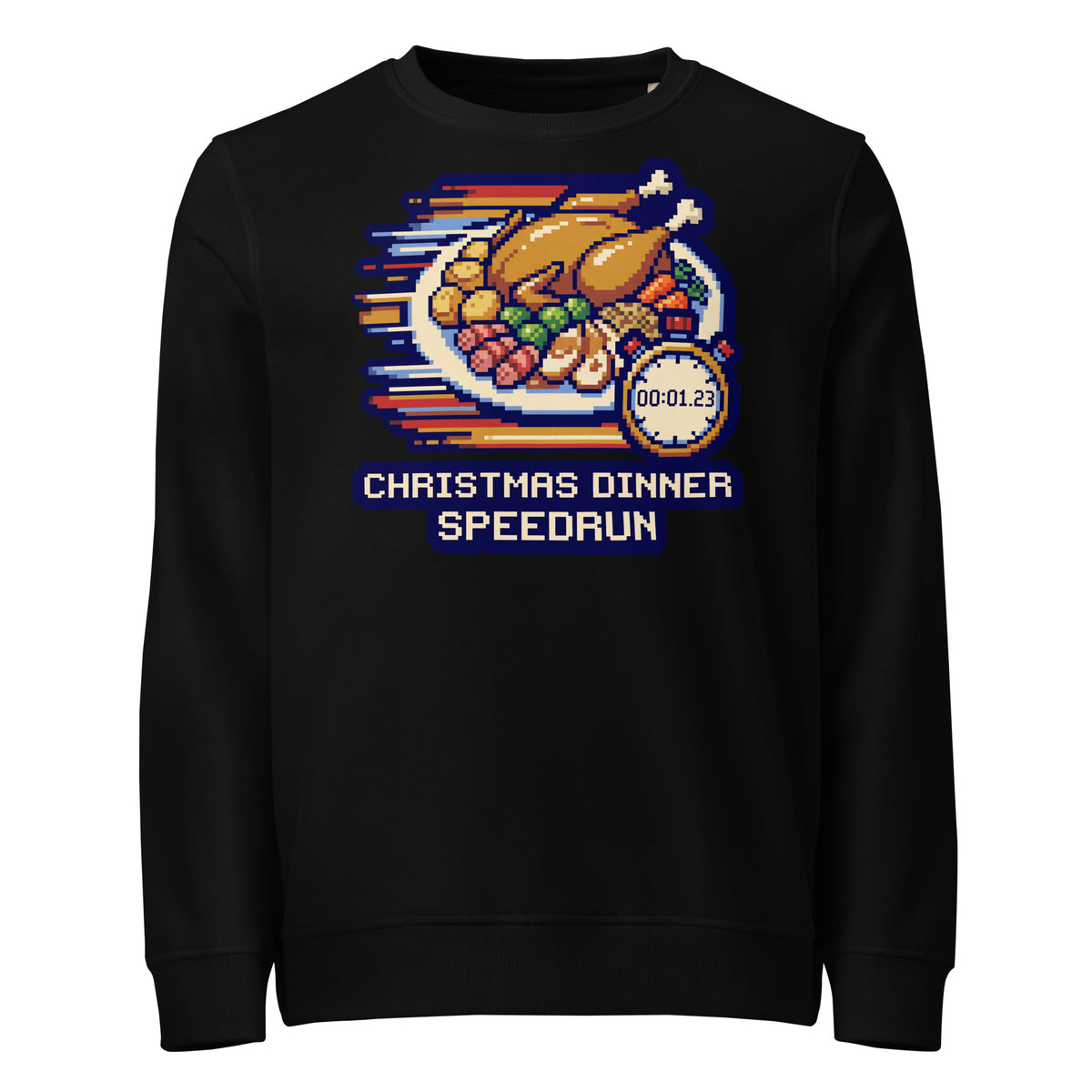 Christmas Dinner Speedrun Mid-Weight Sweatshirt - Ricki Robin