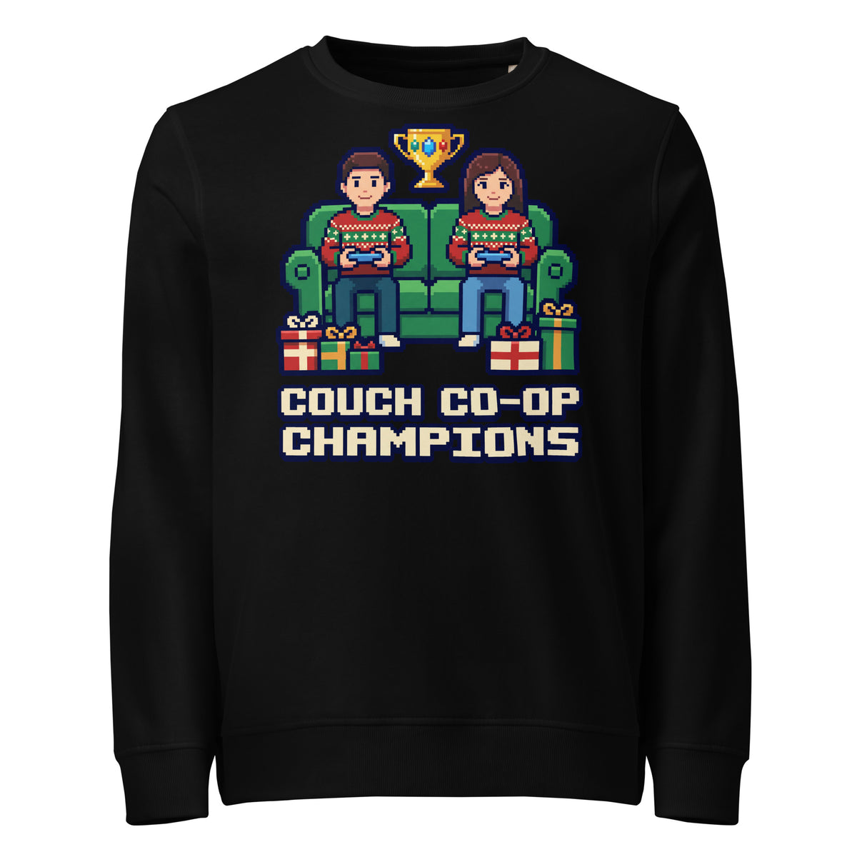 Couch Co-op Champions Christmas Mid-Weight Sweatshirt - Ricki Robin