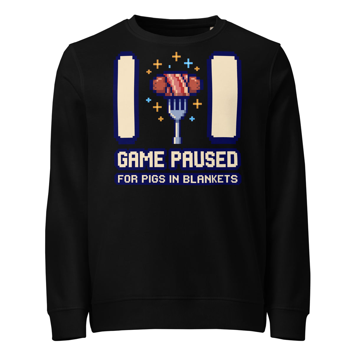 Game Paused For Pigs In Blankets Christmas Mid-Weight Sweatshirt - Ricki Robin