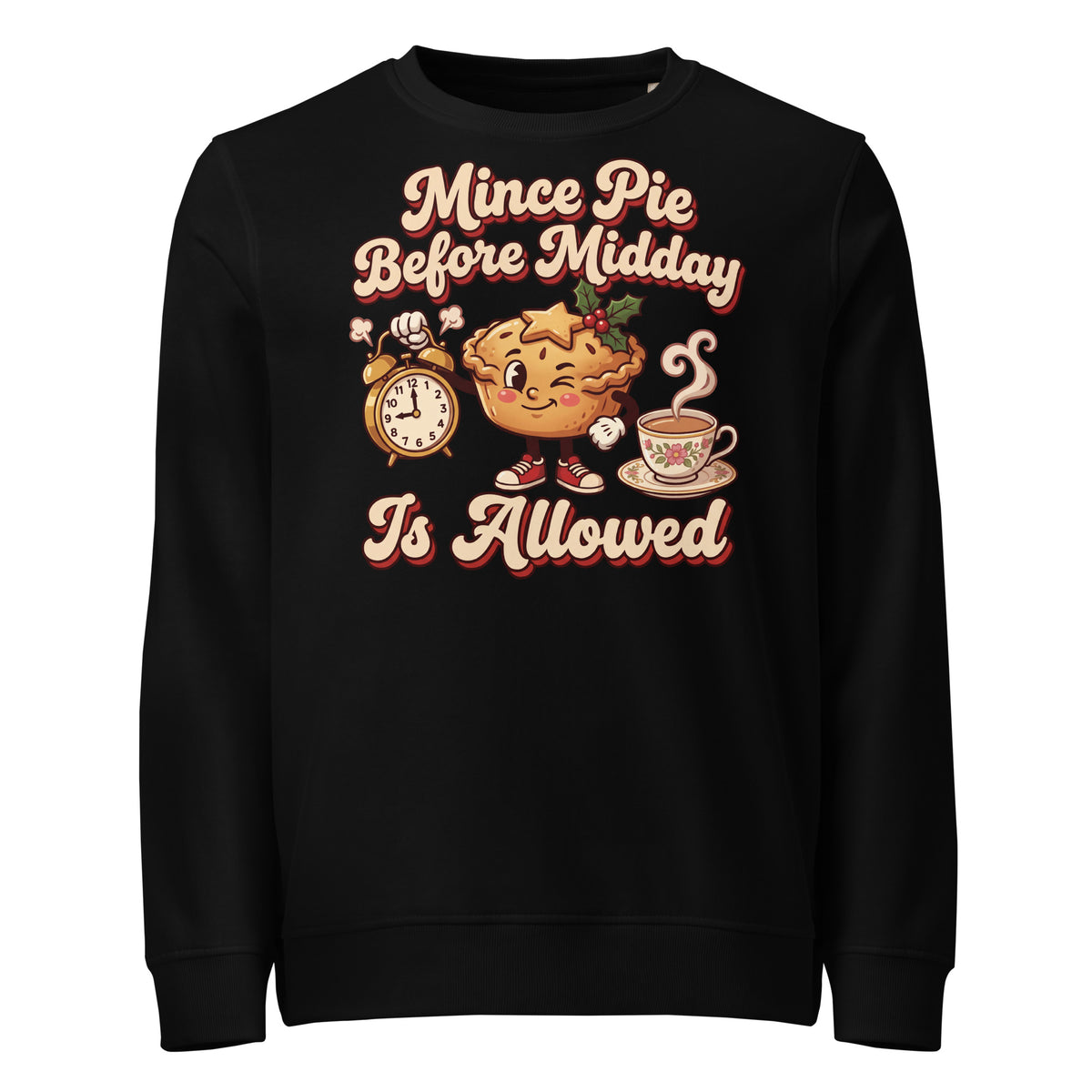 Mince Pie Before Midday Is Allowed Christmas Mid-Weight Sweatshirt - Ricki Robin