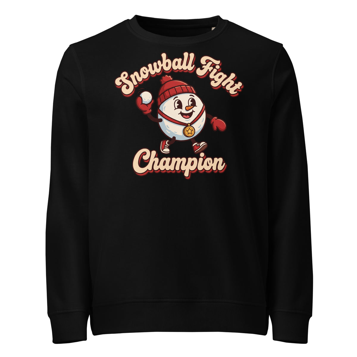 Snowball Fight Champion Christmas Mid-Weight Sweatshirt - Ricki Robin