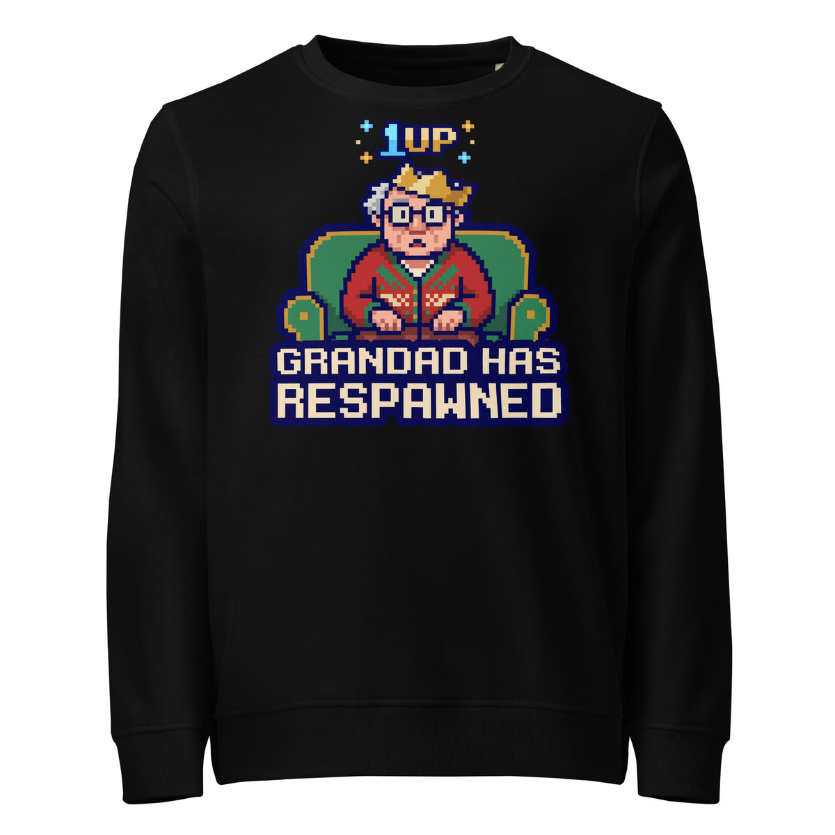 Grandad Has Respawned Christmas Mid-Weight Sweatshirt - Ricki Robin