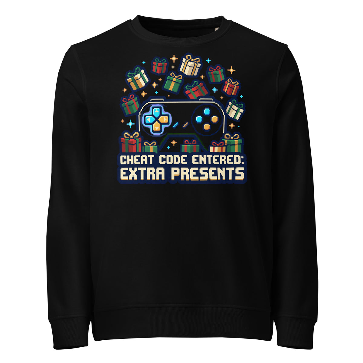 Cheat Code: Extra Presents Christmas Mid-Weight Sweatshirt - Ricki Robin