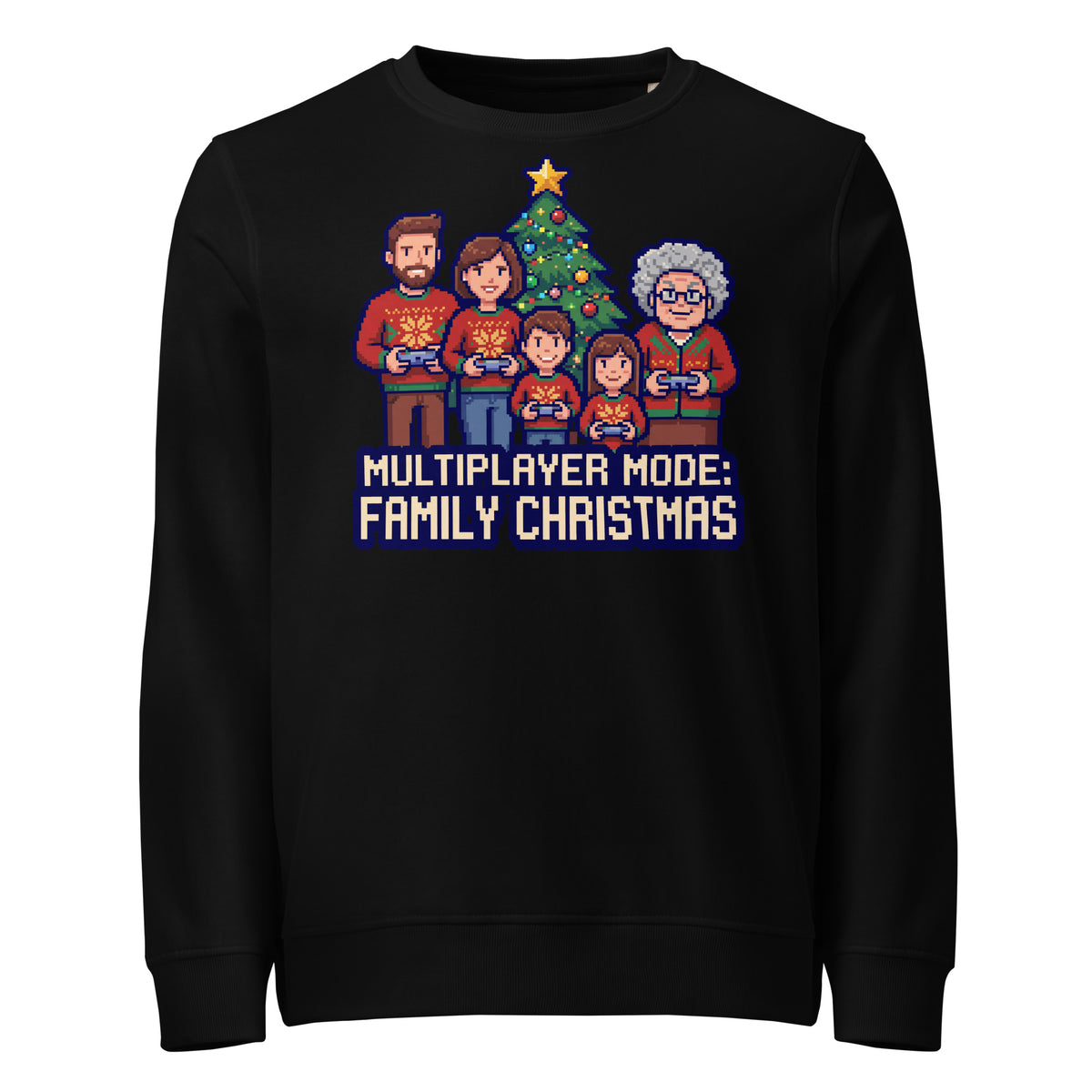 Multiplayer Mode: Family Christmas Mid-Weight Sweatshirt - Ricki Robin