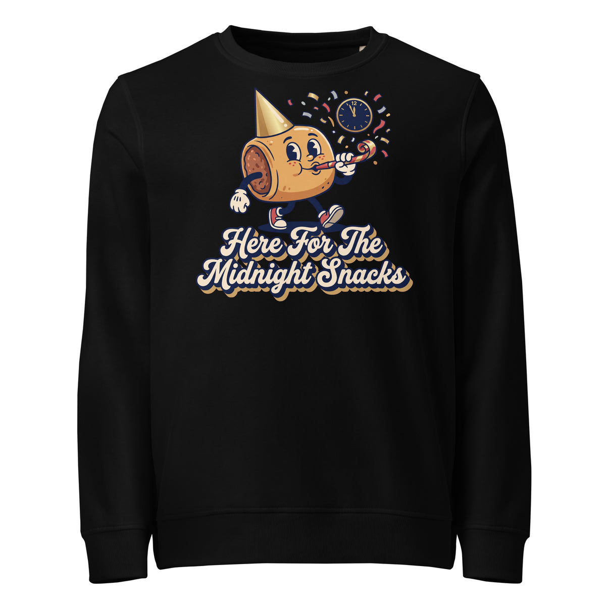 Here For The Midnight Snacks New Year Mid-Weight Sweatshirt - Ricki Robin