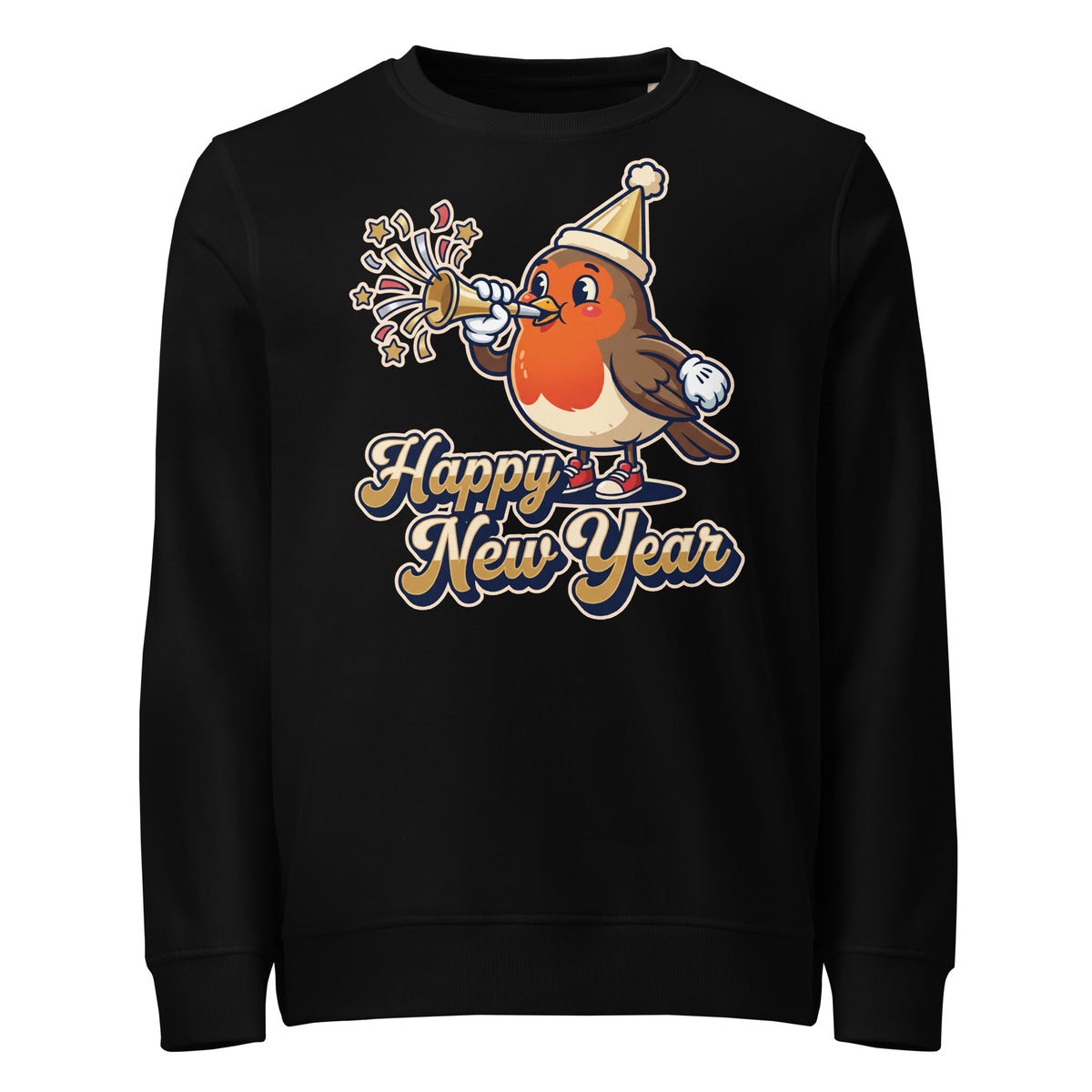 Happy New Year Robin Mid-Weight Sweatshirt - Ricki Robin
