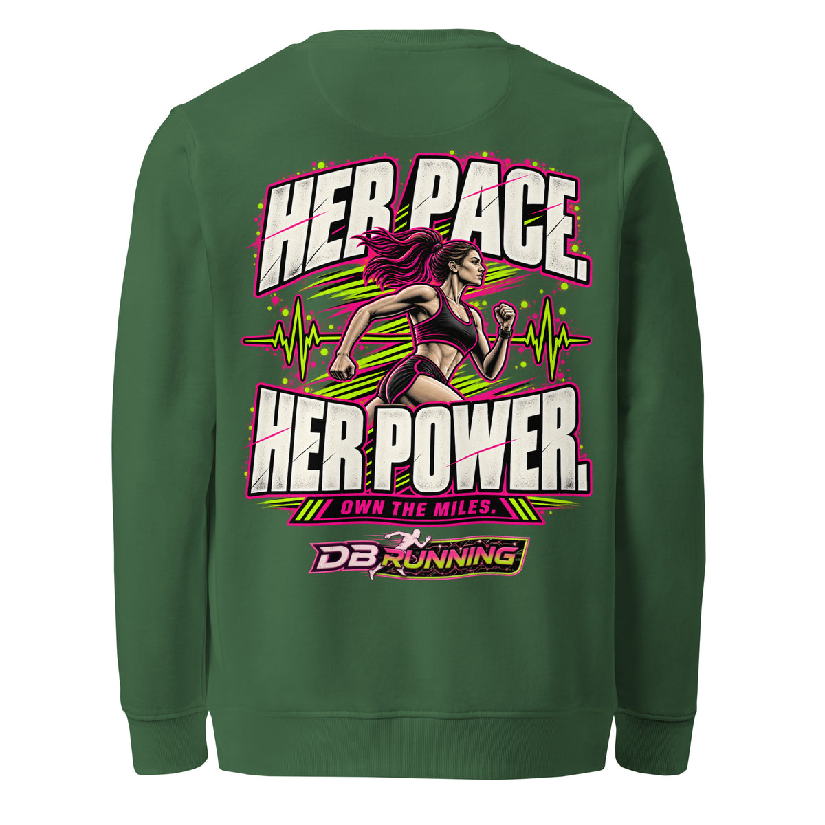Her Pace. Her Power. - Mid-Weight Sweatshirt - DB Running
