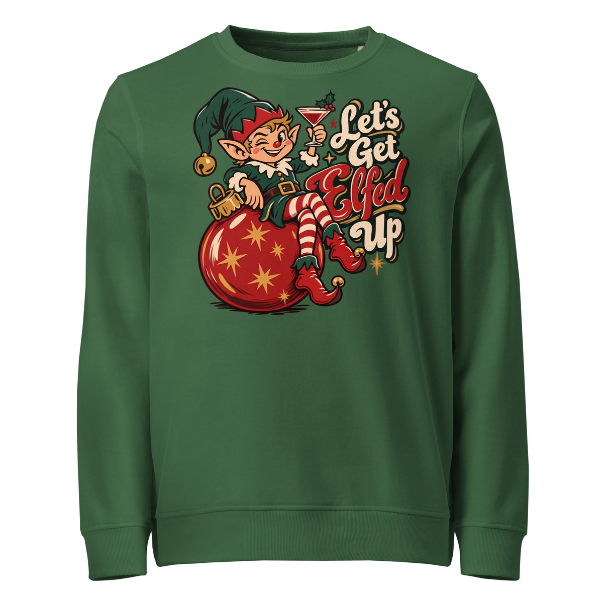 Let's Get Elfed Up Christmas Mid-Weight Sweatshirt - Ricki Robin