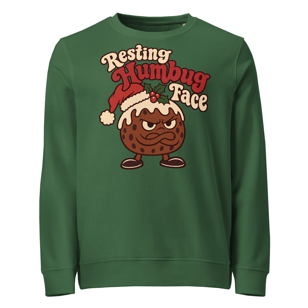 Resting Humbug Face Christmas Mid-Weight Sweatshirt - Ricki Robin