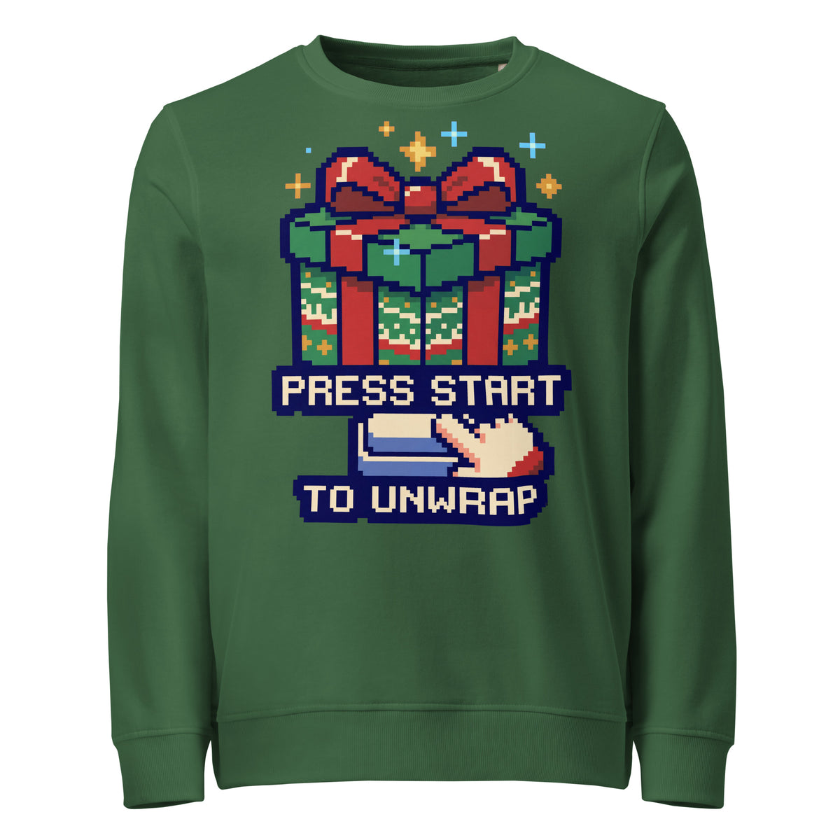 Press Start To Unwrap Christmas Mid-Weight Sweatshirt - Ricki Robin