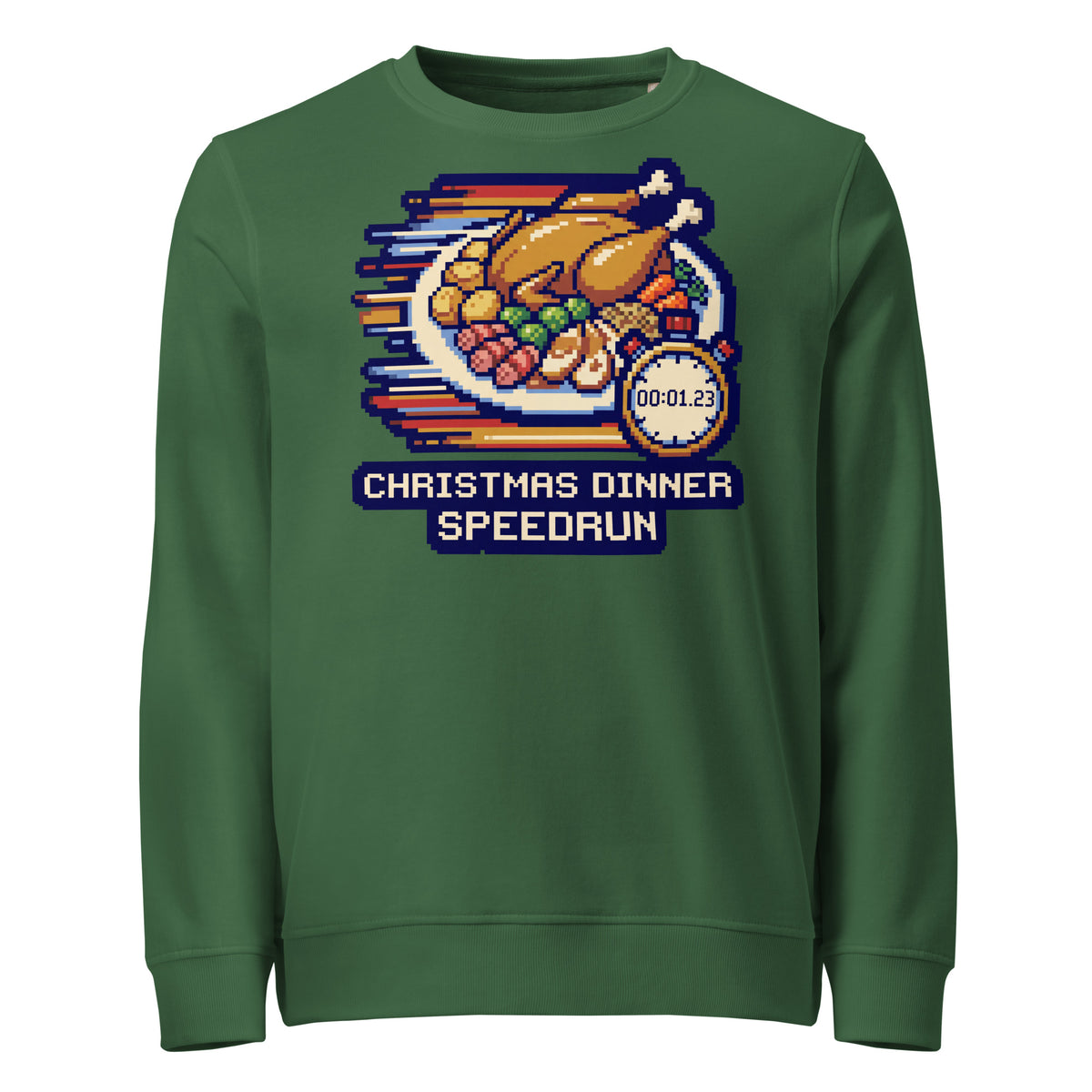 Christmas Dinner Speedrun Mid-Weight Sweatshirt - Ricki Robin