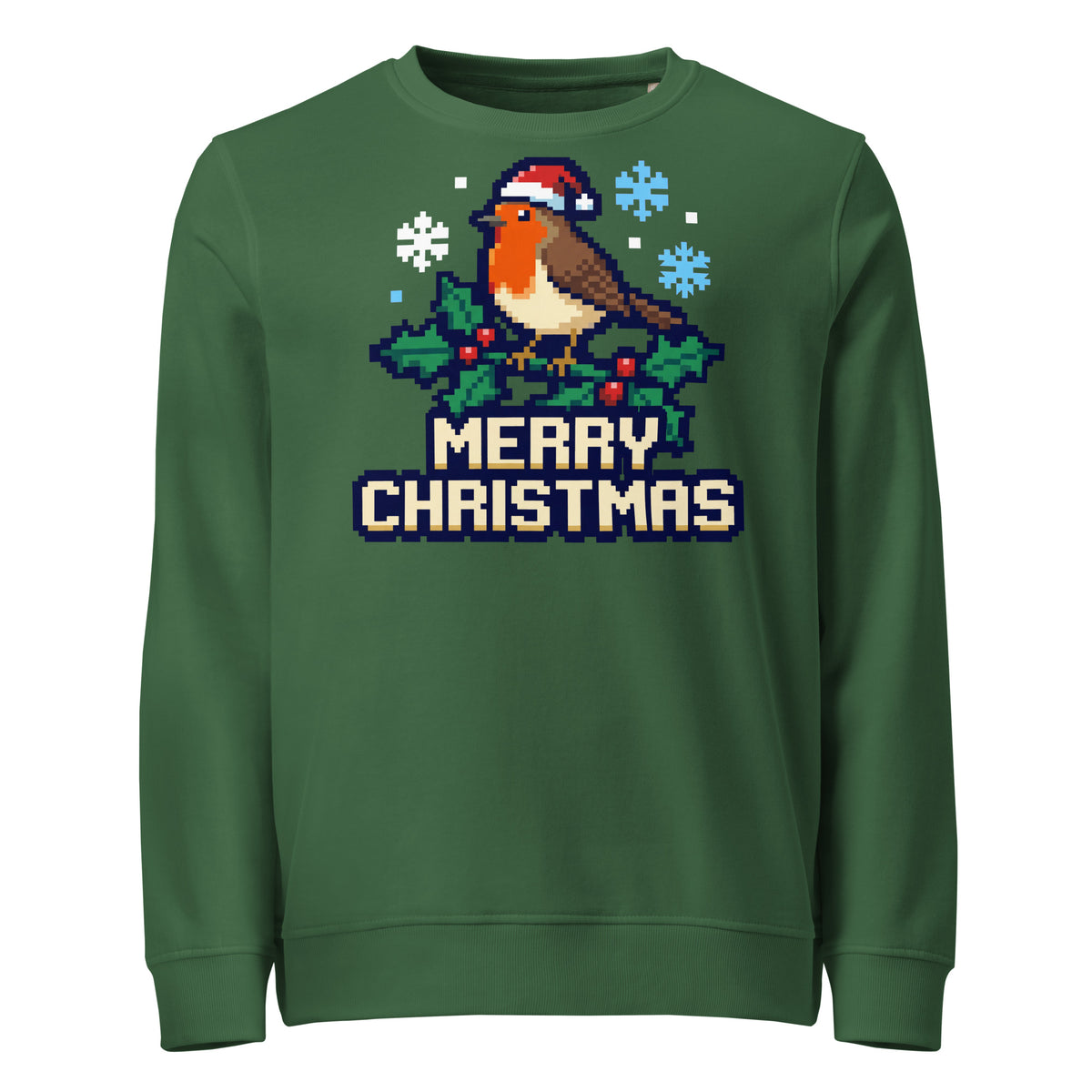 8-Bit Robin Christmas Mid-Weight Sweatshirt - Ricki Robin
