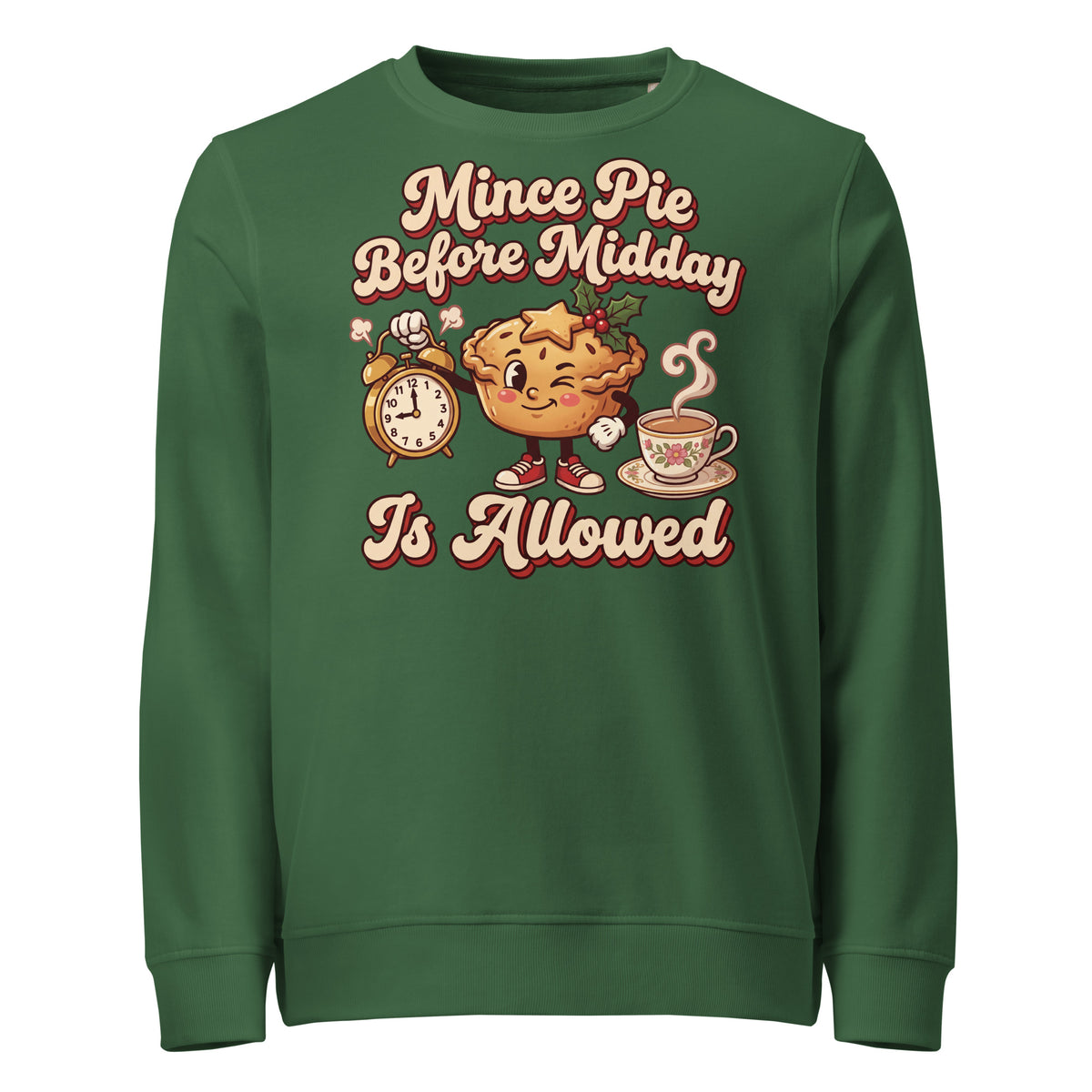Mince Pie Before Midday Is Allowed Christmas Mid-Weight Sweatshirt - Ricki Robin