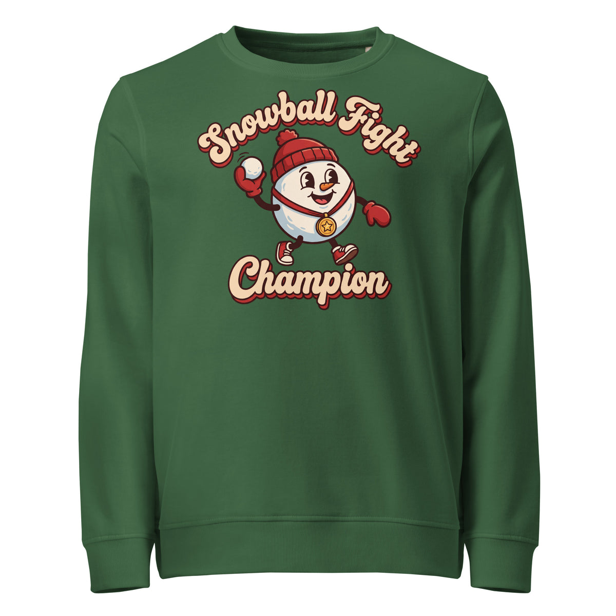 Snowball Fight Champion Christmas Mid-Weight Sweatshirt - Ricki Robin