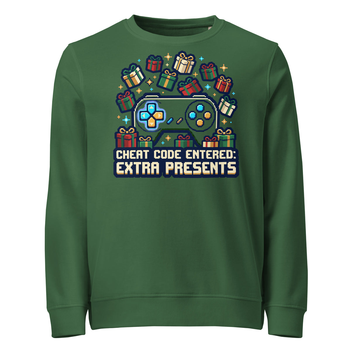 Cheat Code: Extra Presents Christmas Mid-Weight Sweatshirt - Ricki Robin